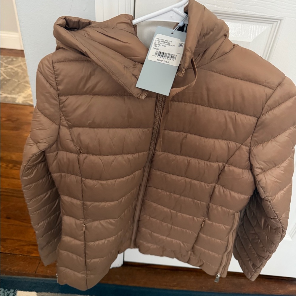 Antonio Melani Camel Puffer Jacket with Hood